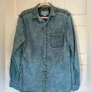 32 BAR BLUES Men’s size M denim dyed and twilled indigo, mixed with light blue